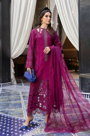 Maria.B Chikankari Embroidered Luxury Cotton 3-Piece Unstitched Suit