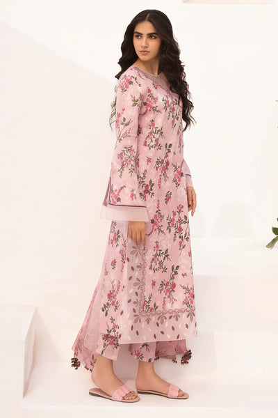 Baroque Pink Pure Lawn 3-Piece Dress - Summer Collection 2025