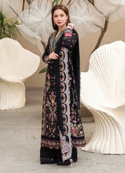 Qalamkar Embroidered Lawn 3-Piece Suit - Unstitched Luxury