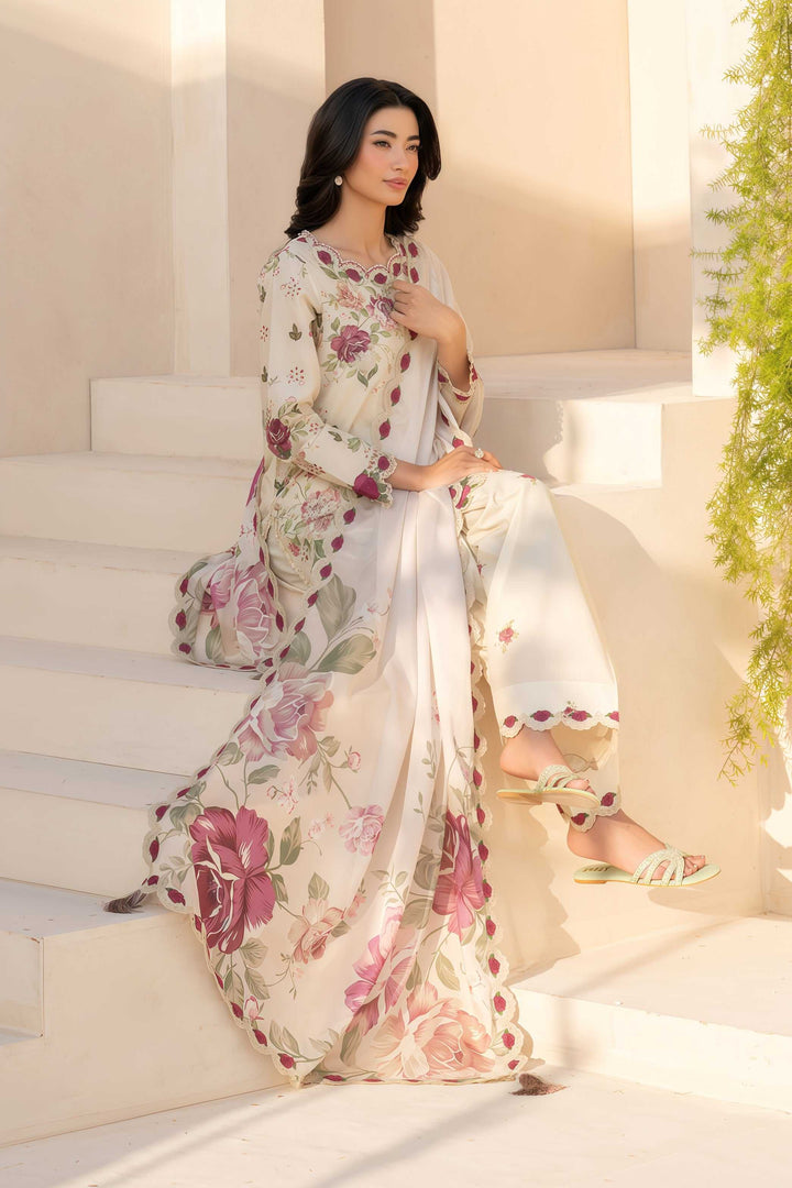 Iznik Luxury Lawn Chikankari Embroidered Unstitched 3-Piece Suit