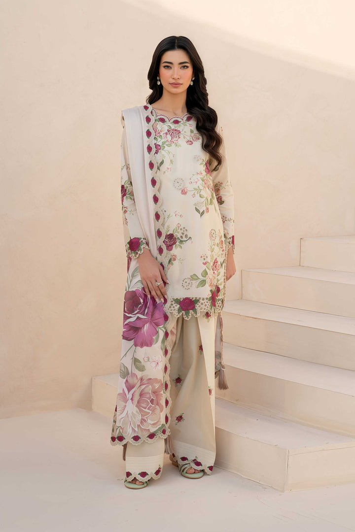 Iznik Luxury Lawn Chikankari Embroidered Unstitched 3-Piece Suit