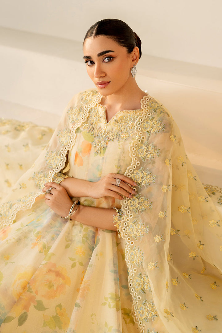 Barooque Chiffon Embroidered Unstitched 3PC LU-1223