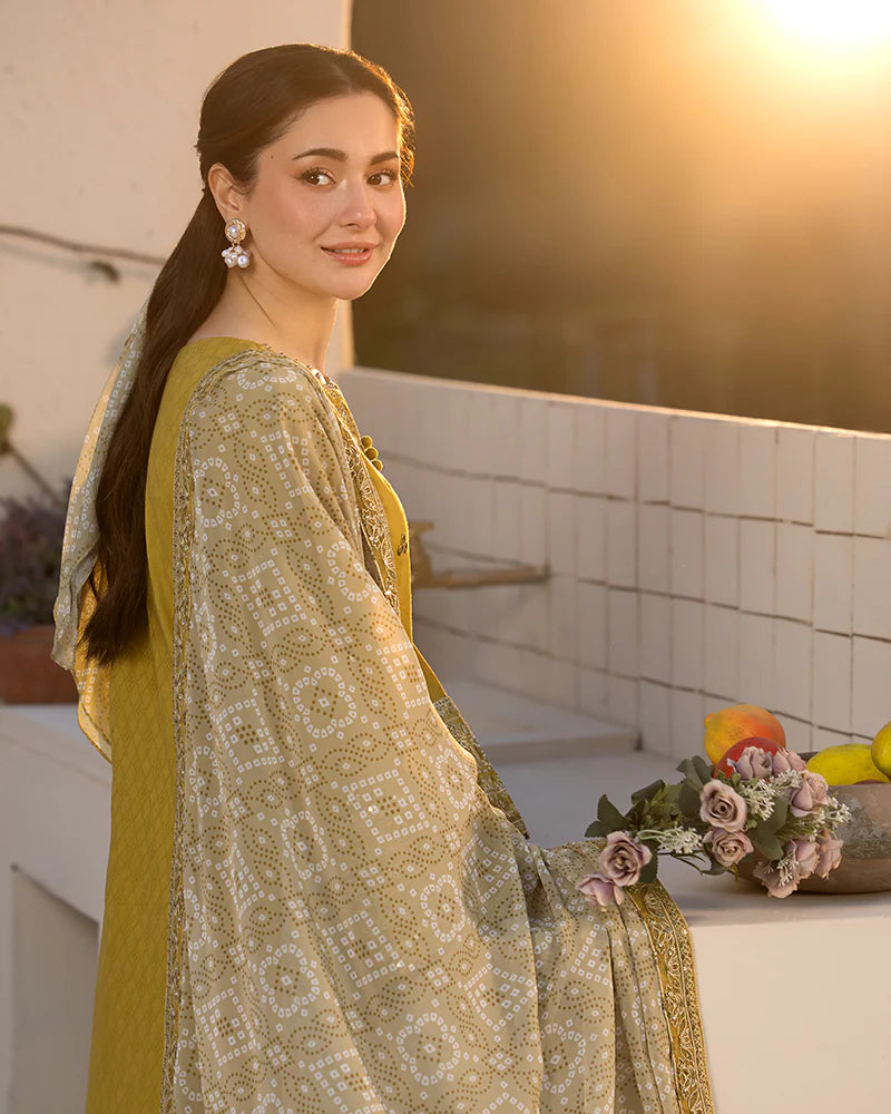 Laam Dhanak Embroidered Unstitched 3PC FF-2451