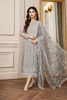Zarif Luxury Net Embroidered Unstitched 3PC SK-2401
