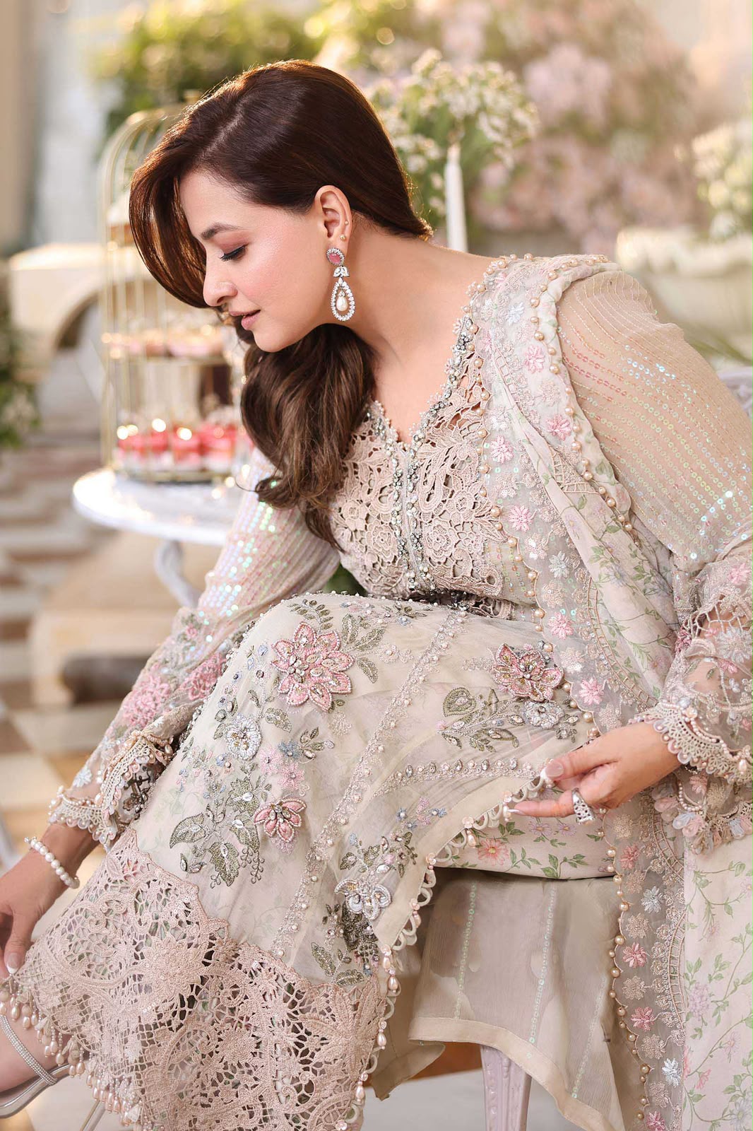 Maria B Chiffon Embroidered Unstitched 3PC SK-2422