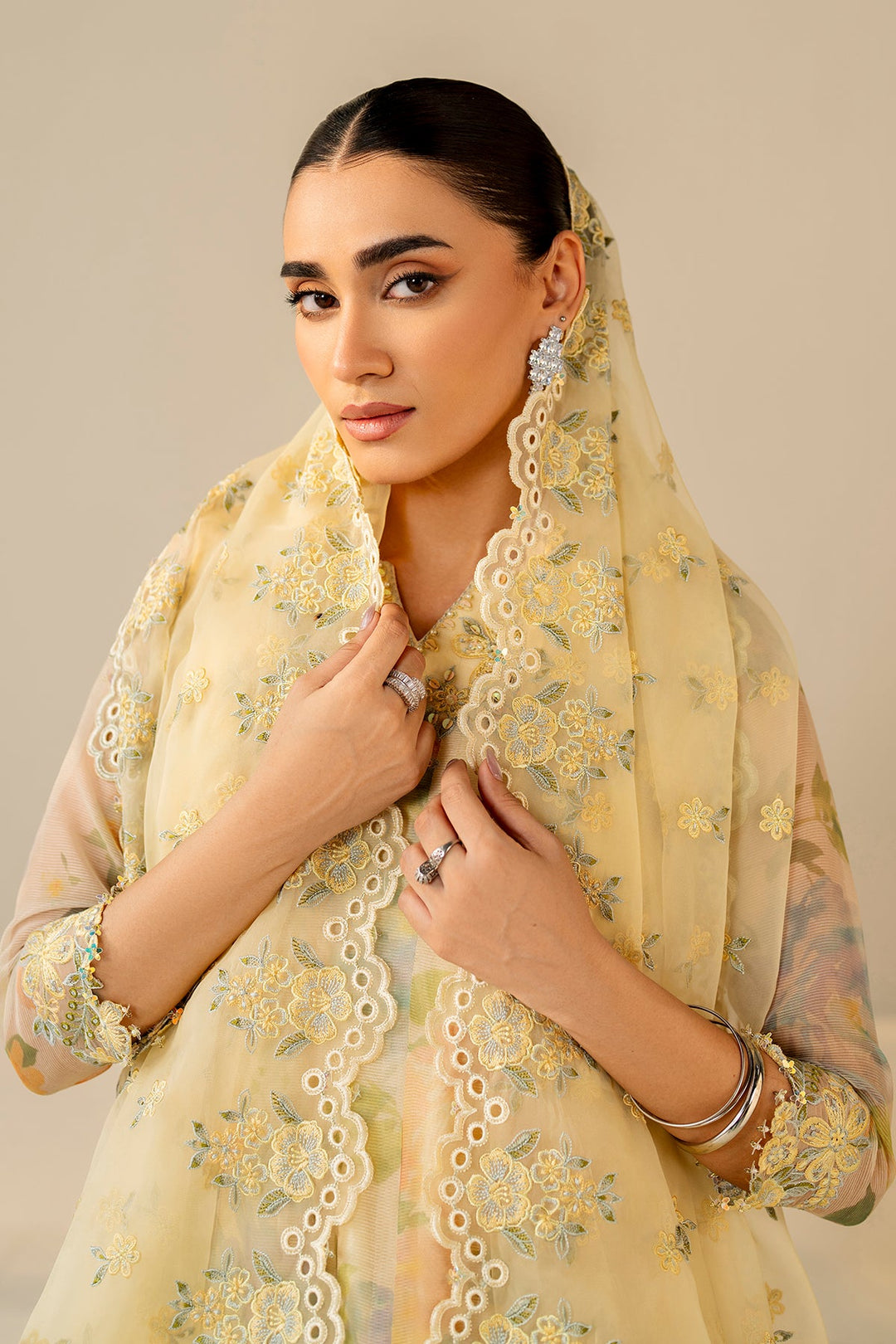 Barooque Chiffon Embroidered Unstitched 3PC LU-1223