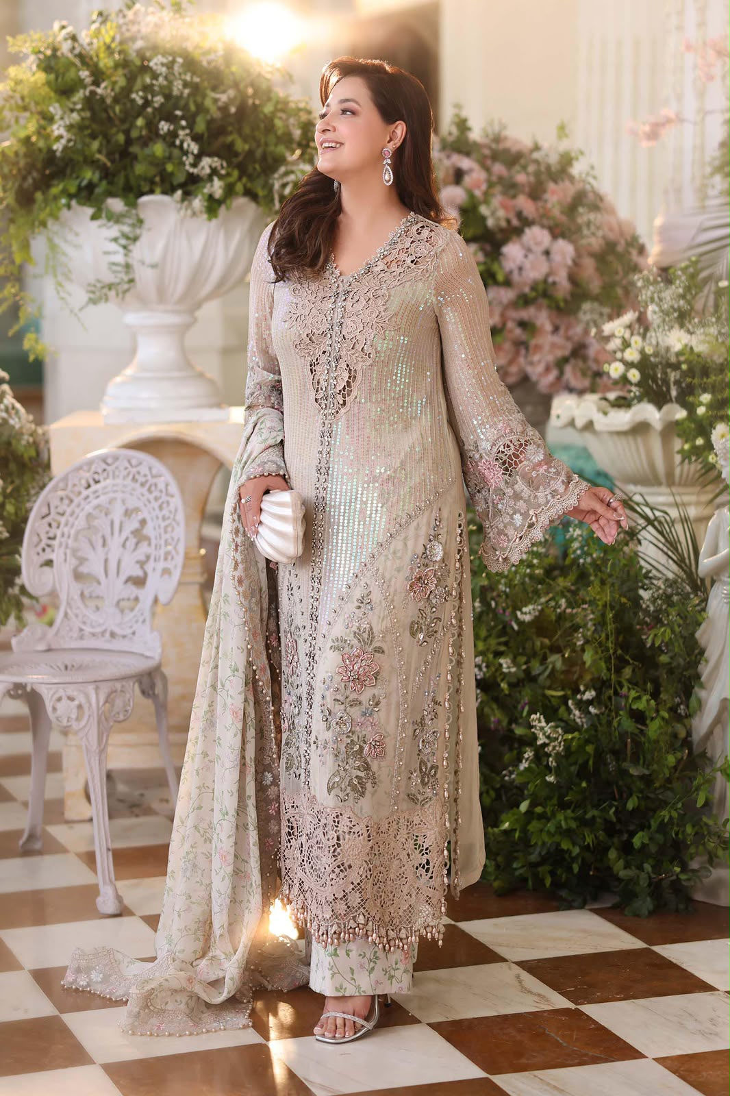 Maria B Chiffon Embroidered Unstitched 3PC SK-2422