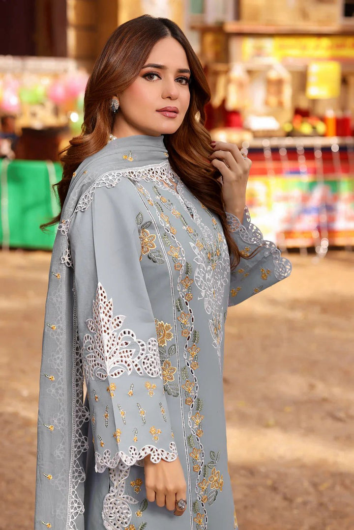 Aneela’s Dhanak Embroidered Unstitched 3PC FF-2588