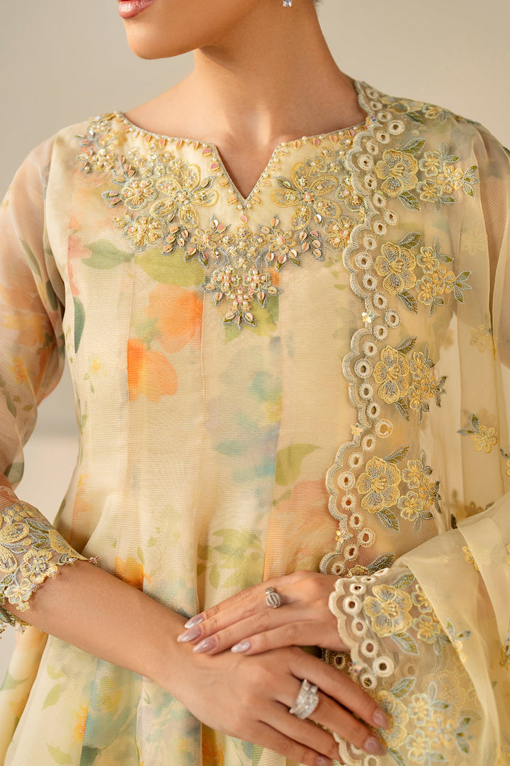 Barooque Chiffon Embroidered Unstitched 3PC LU-1223