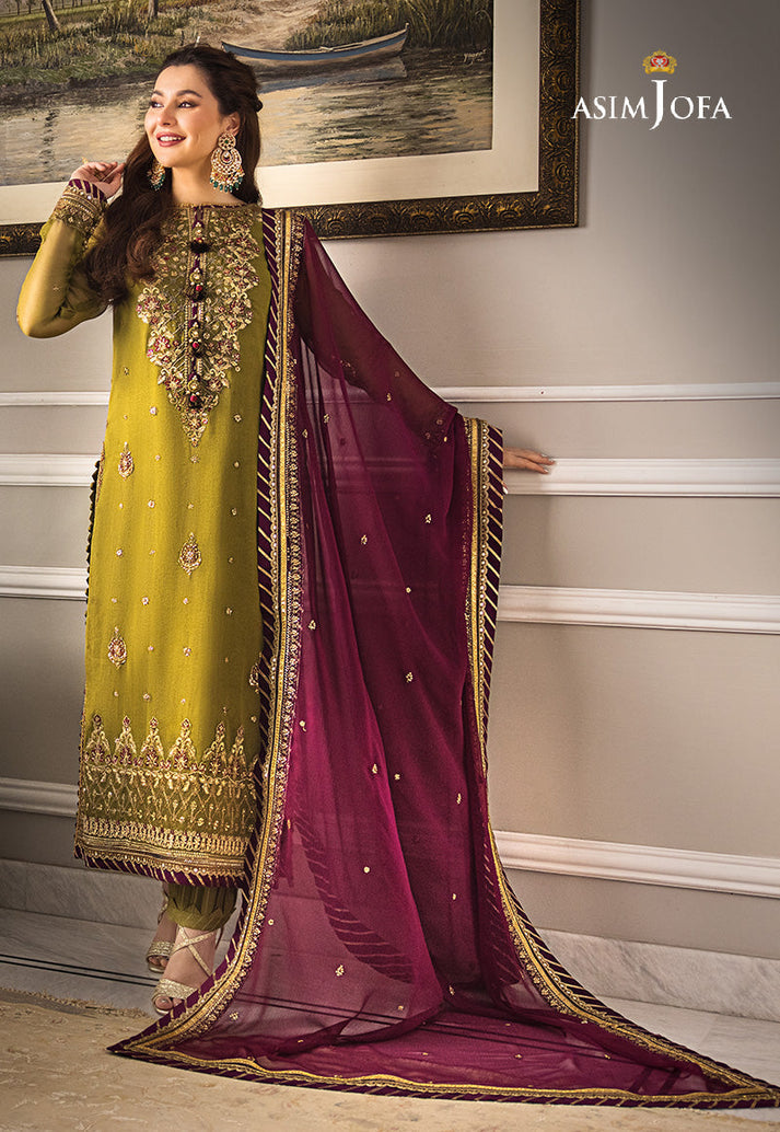 Asim Jofa Chiffon Embroidered Unstitched 3PC SK-2413