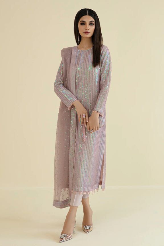 Baroque Summer Chiffon Embroidered Unstitched 3PC SK-1128