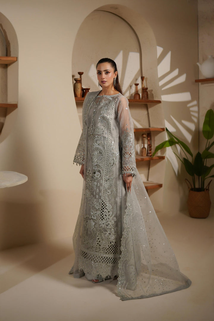 Marium's Organza Embroidered Unstitched 3PC LU-2446