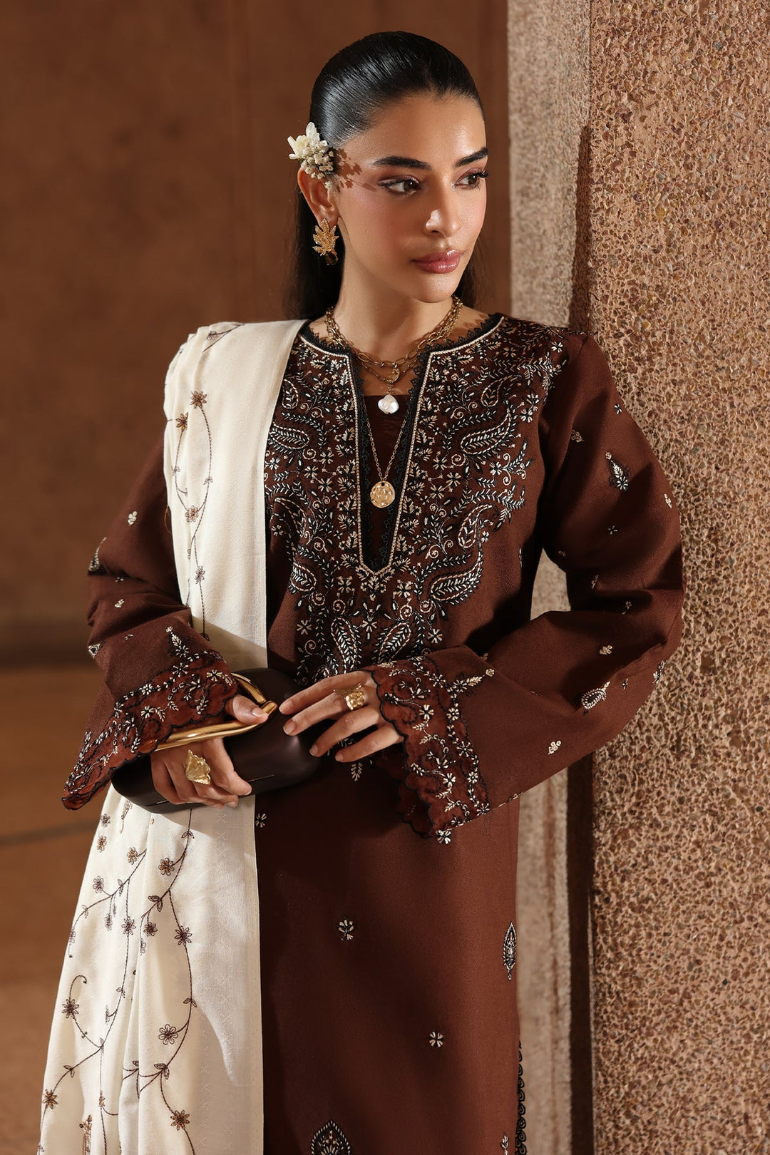 RajBari Dhanak Embroidered Unstitched 3PC FF-2595
