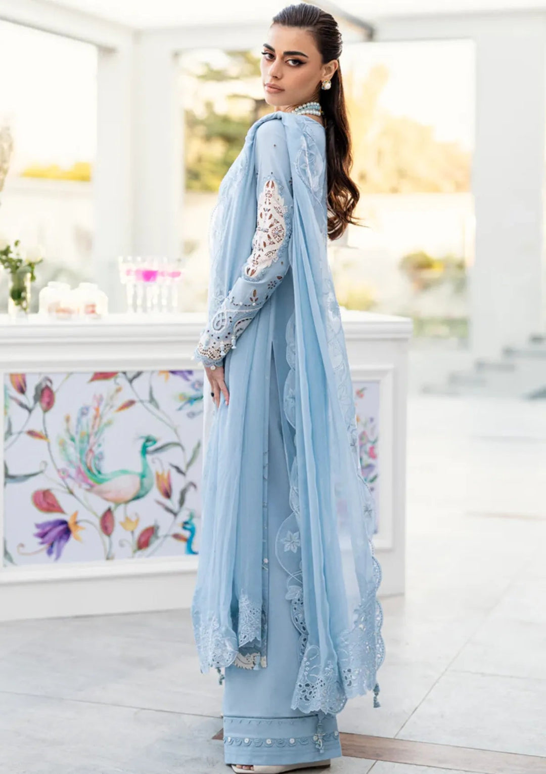Qalamkar Summer Lawn Embroidered Unstitched 3PC SK-1090