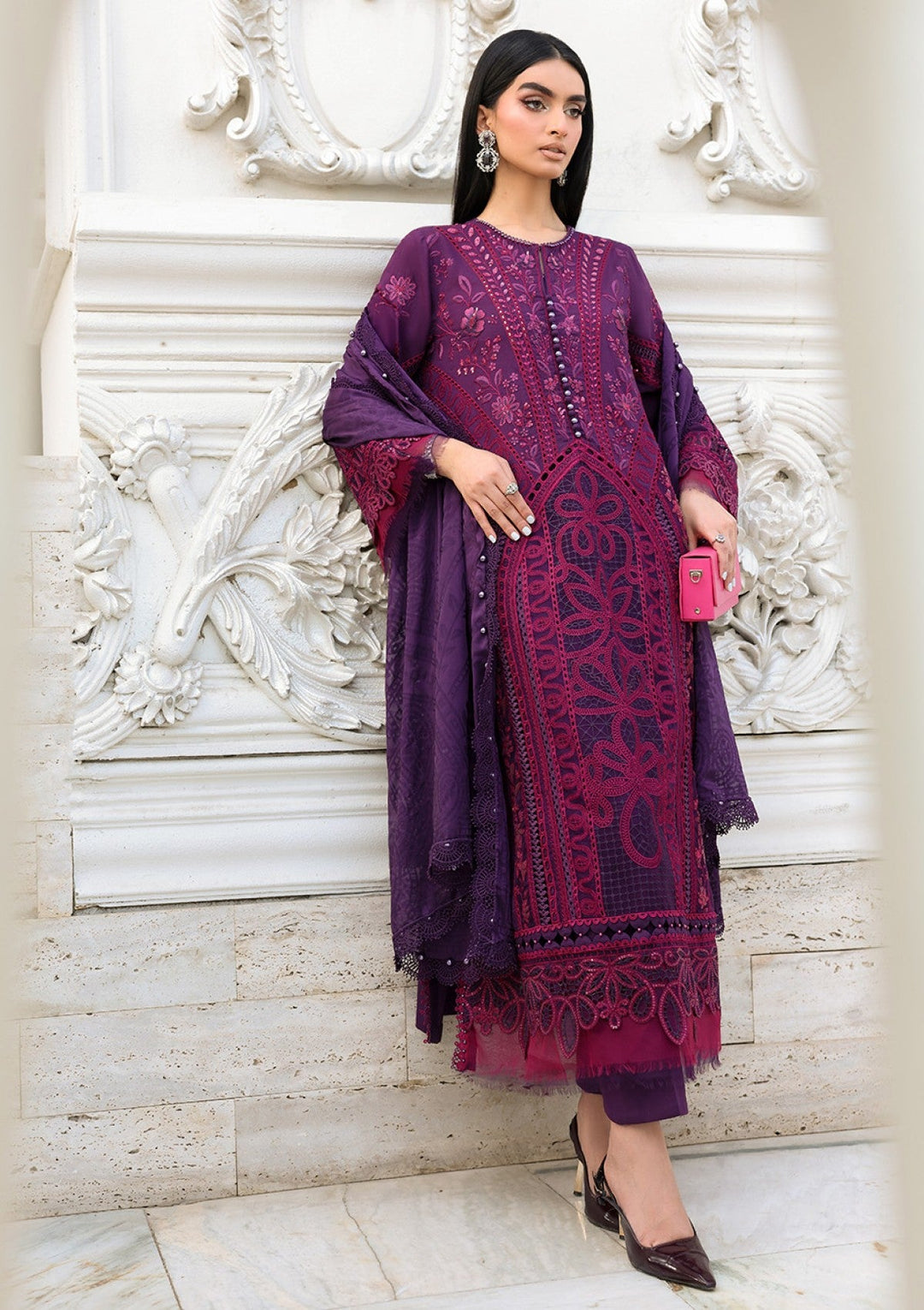 Maria B Summer Lawn Embroidered Unstitched 3PC DZ-1102
