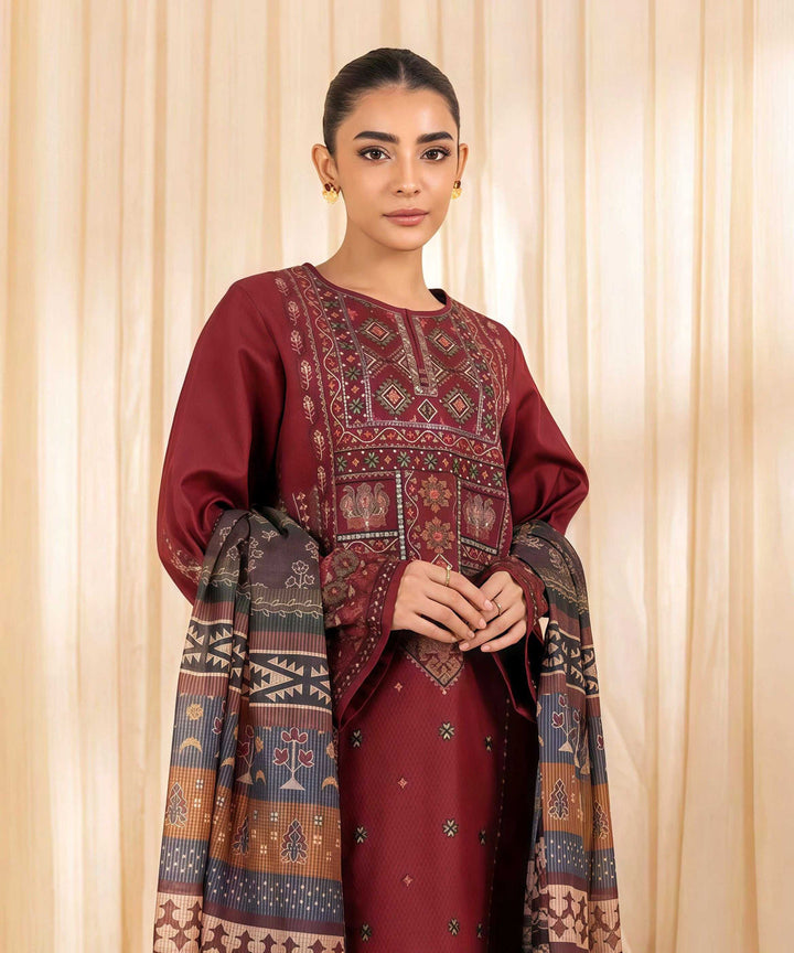 Sapphire Dhanak Embroidered Unstitched 3PC FF-2450
