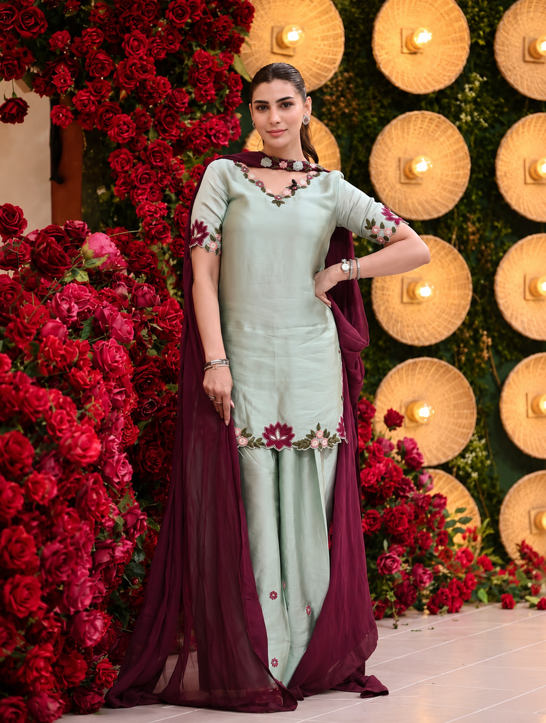 Ethnic Silk Embroidered Unstitched 3PC PD-1290