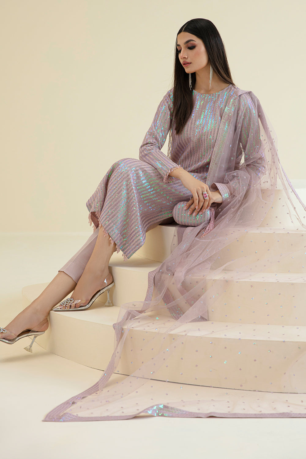 Baroque Summer Chiffon Embroidered Unstitched 3PC SK-1128