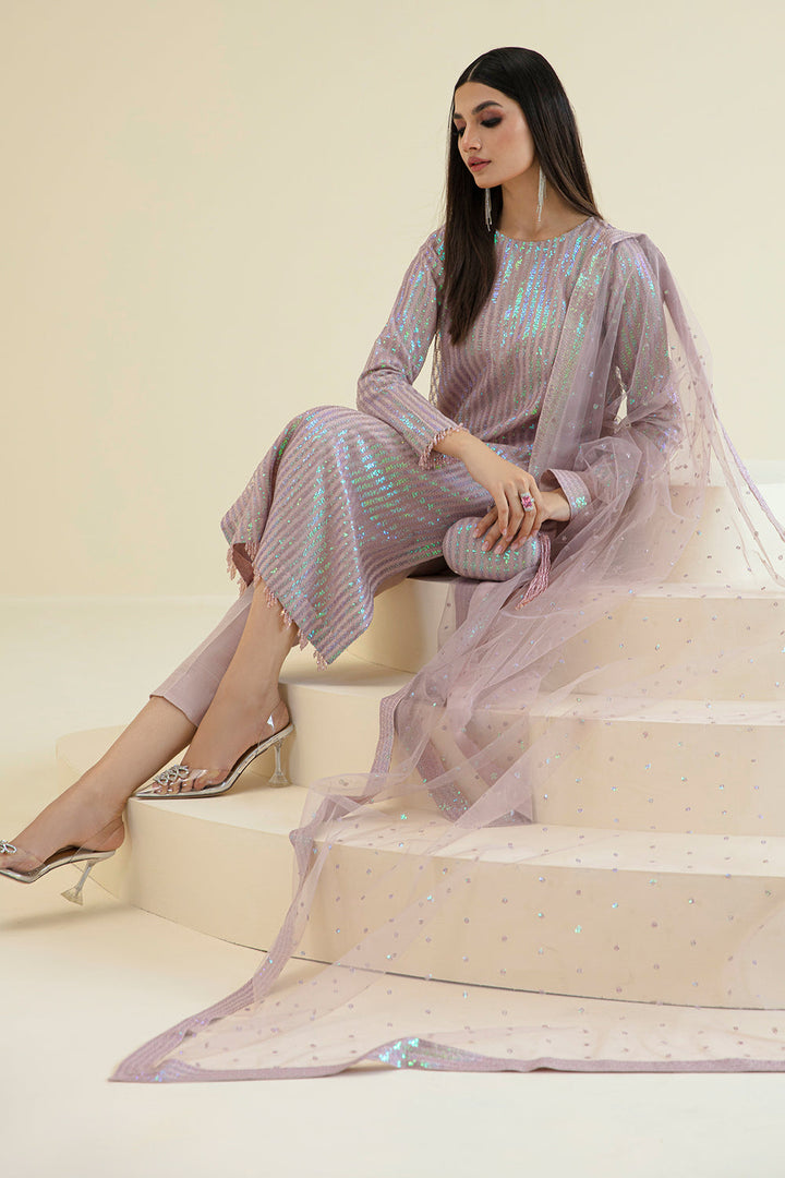 Baroque Summer Chiffon Embroidered Unstitched 3PC SK-1128