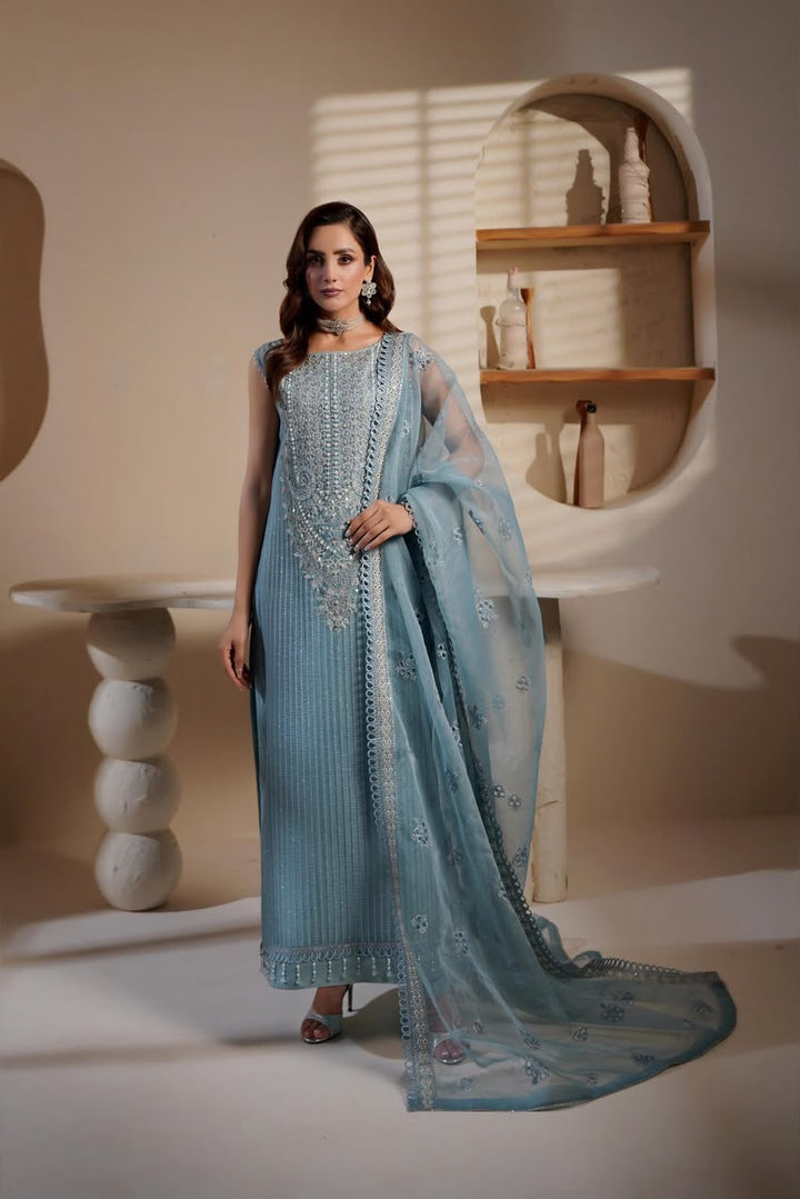 Maryam’s Organza Embroidered Unstitched 3PC SK-2438