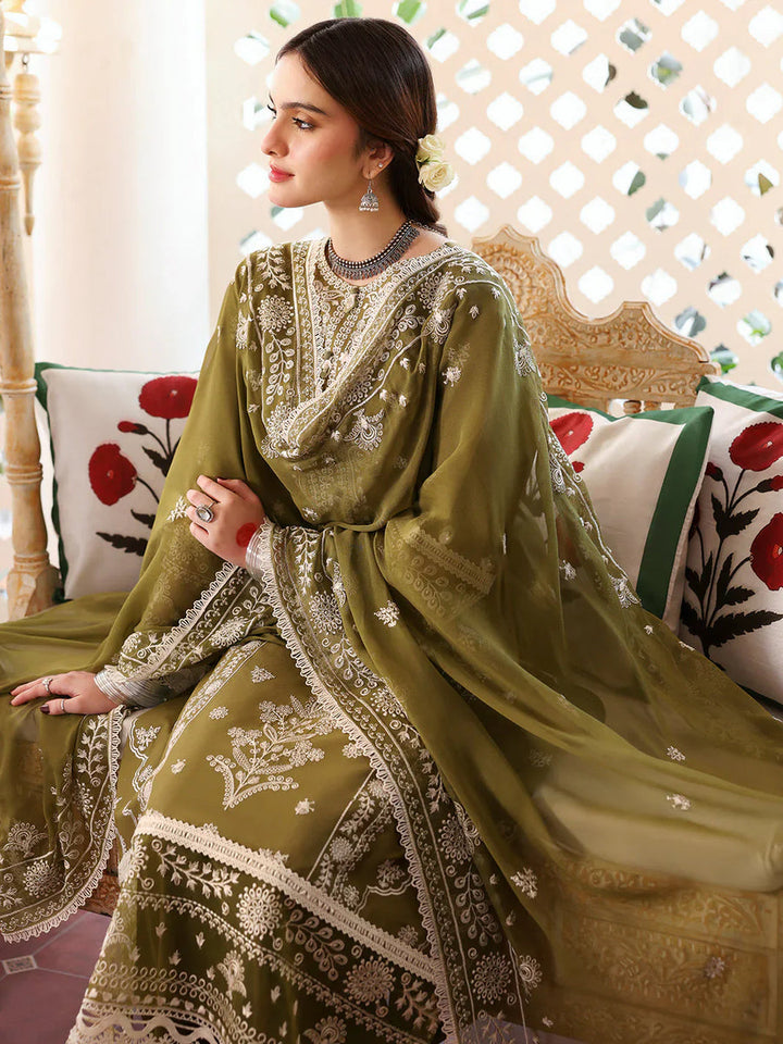 Mahnur Summer Lawn Embroidered Unstitched 3PC FF-1090
