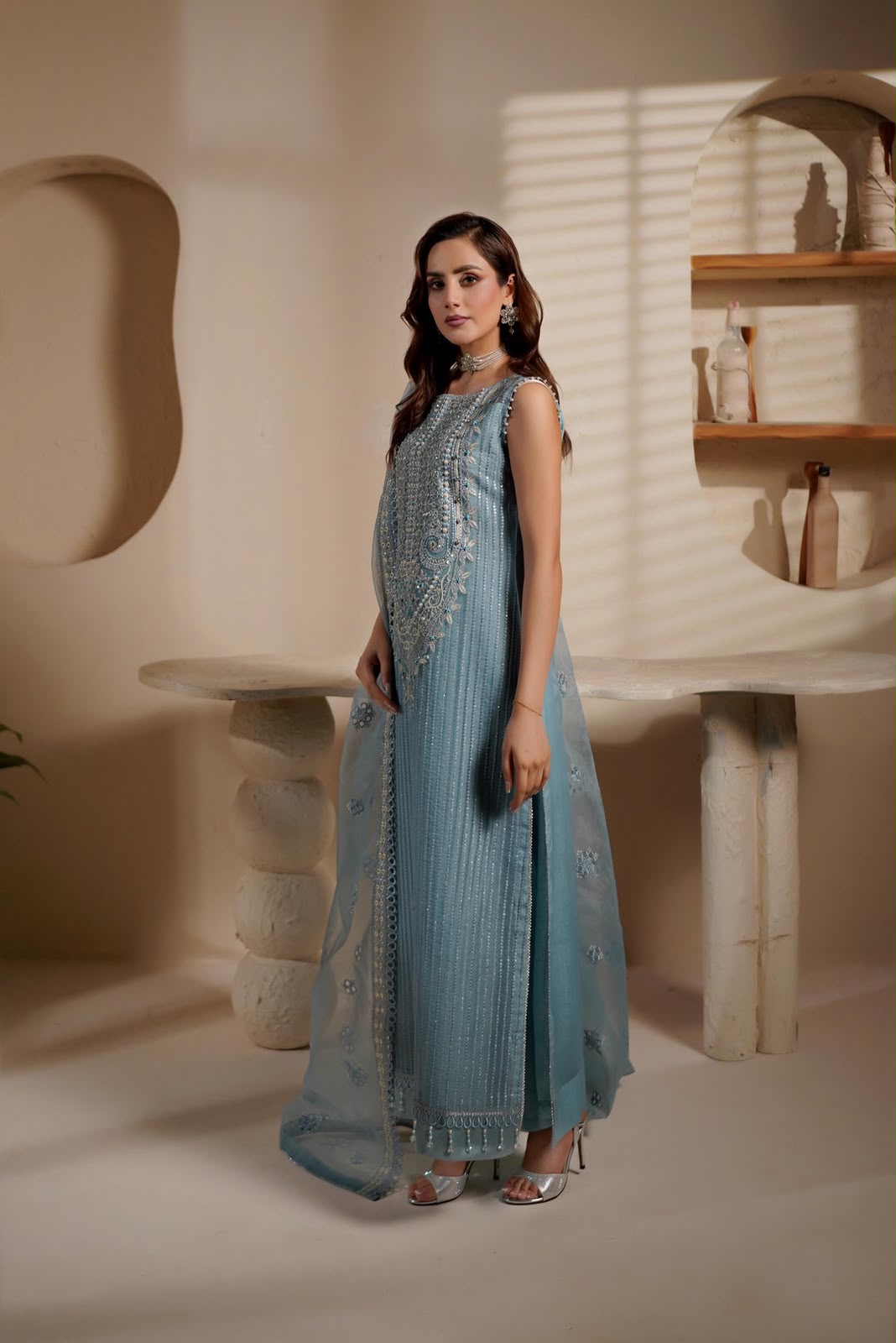 Maryam’s Organza Embroidered Unstitched 3PC SK-2438