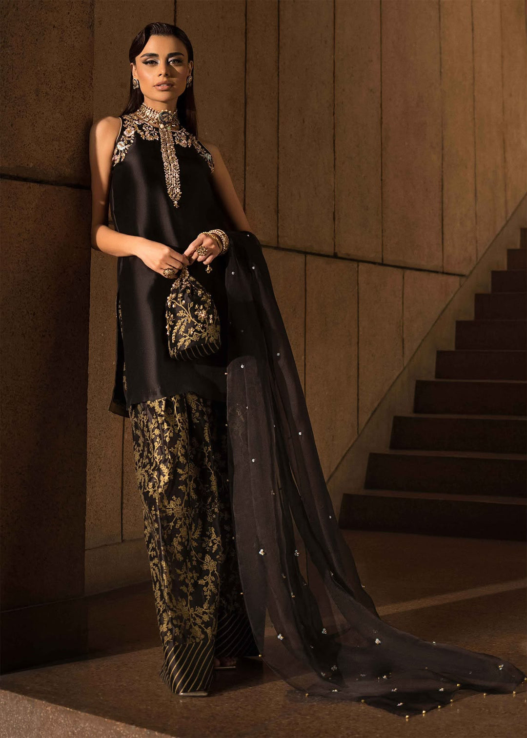 Jazmine Shamoz Silk Embroidered Unstitched 3PC SK-2436