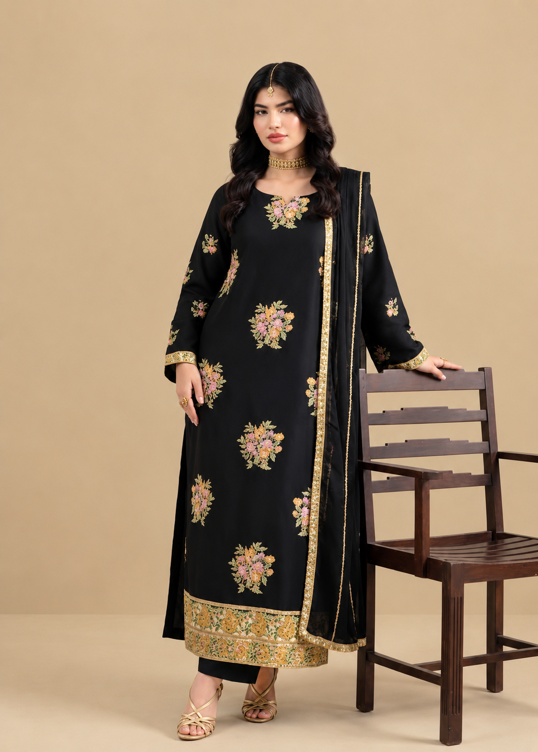 Maria B Dhanak Embroidered Unstitched 3PC FF-2600