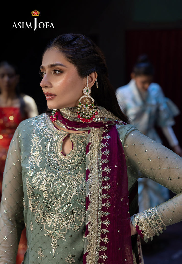 Asim Jofa Chiffon Embroidered Unstitched 3PC LU-2402