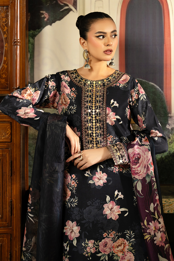Esra Silk Embroidered Unstitched 3PC LU-2761