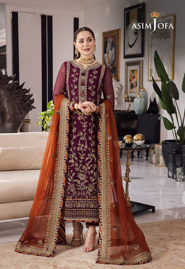Asim Jofa Rang E Noor Summer Chiffon Embroidered Unstitched 3PC SK-1126