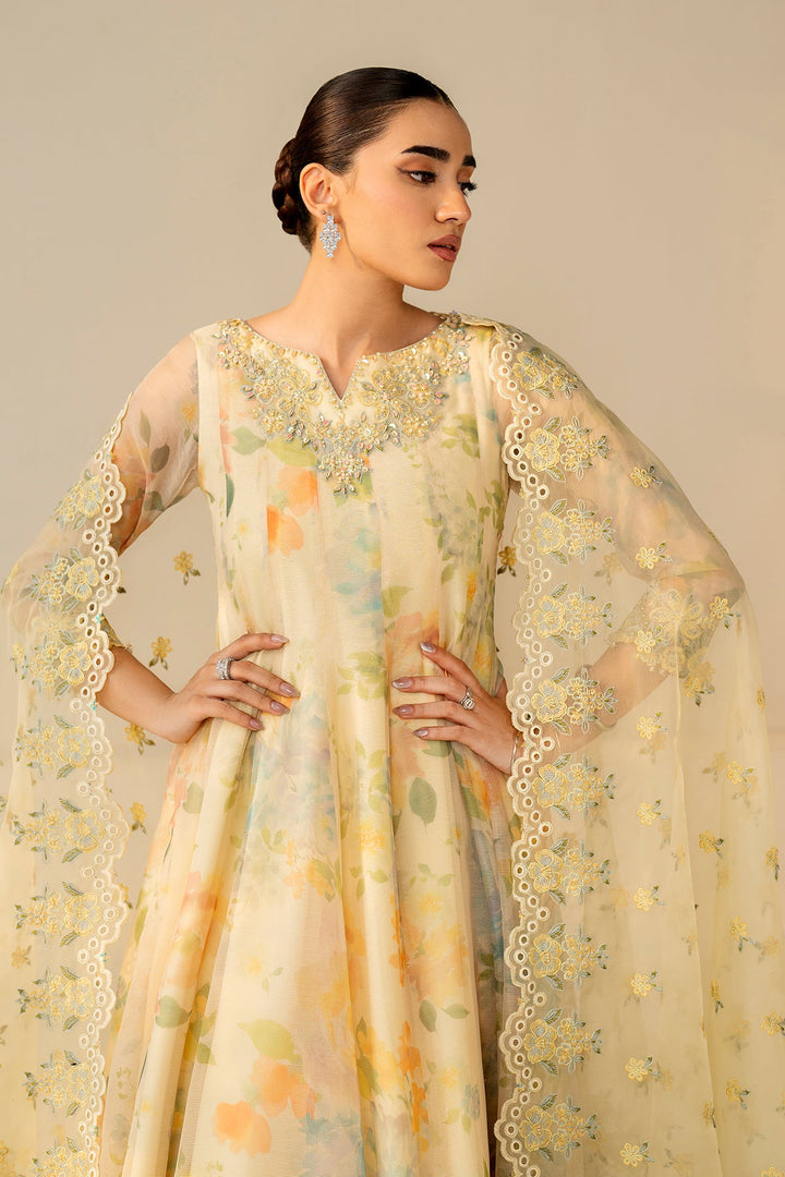 Barooque Chiffon Embroidered Unstitched 3PC LU-1223
