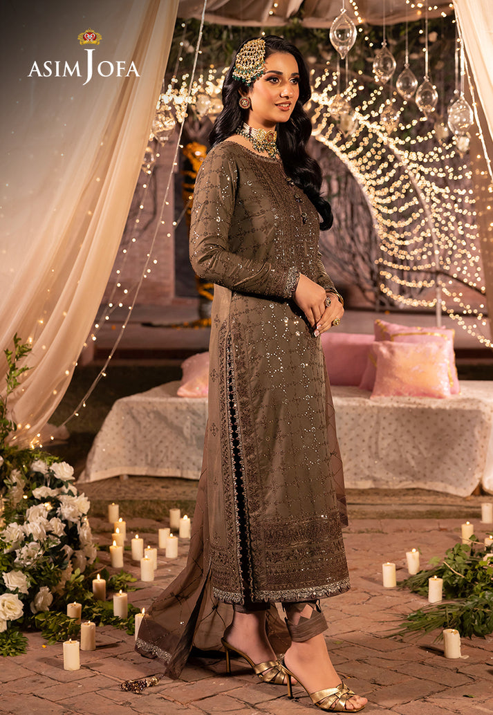 Asim Jofa Chiffon Embroidered Unstitched 3PC SK-2412