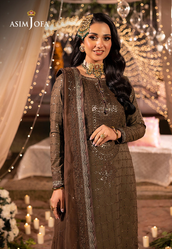 Asim Jofa Chiffon Embroidered Unstitched 3PC SK-2412