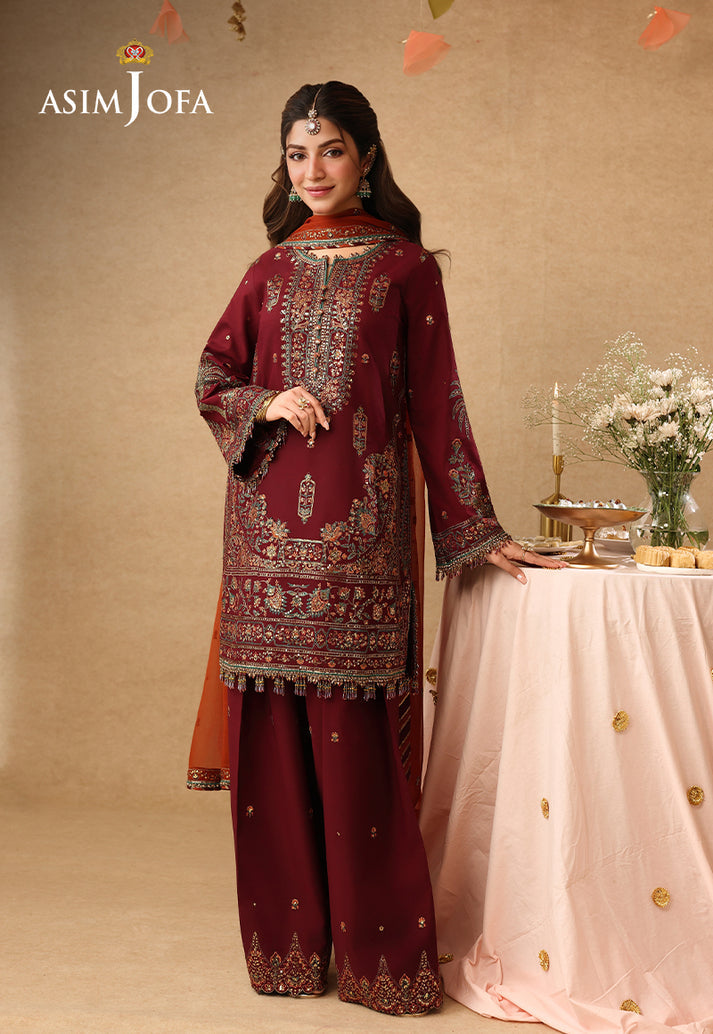 Asim Jofa Chiffon Embroidered Unstitched 3PC LU-2367