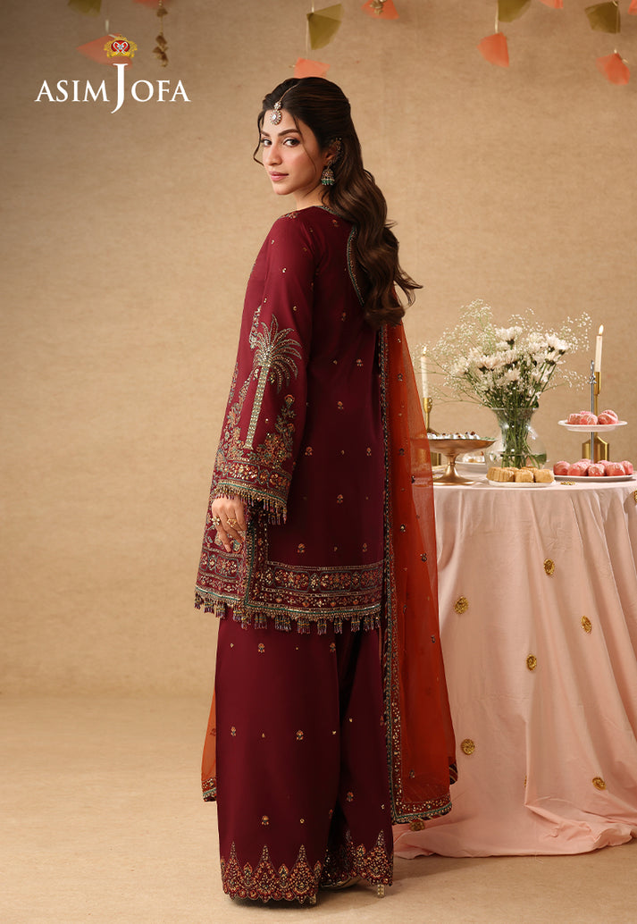 Asim Jofa Chiffon Embroidered Unstitched 3PC LU-2367