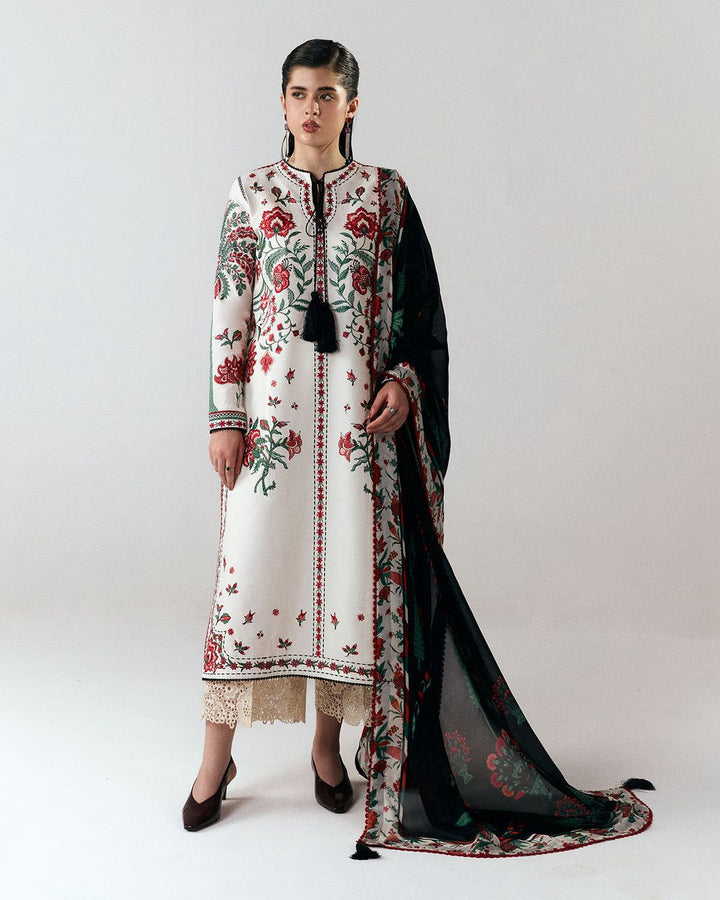 Hussain Rehar Dhanak Embroidered Unstitched 3PC FF-2562