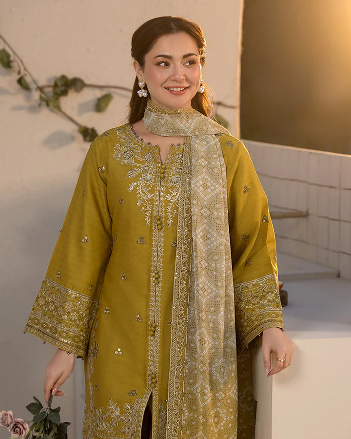 Laam Dhanak Embroidered Unstitched 3PC FF-2451