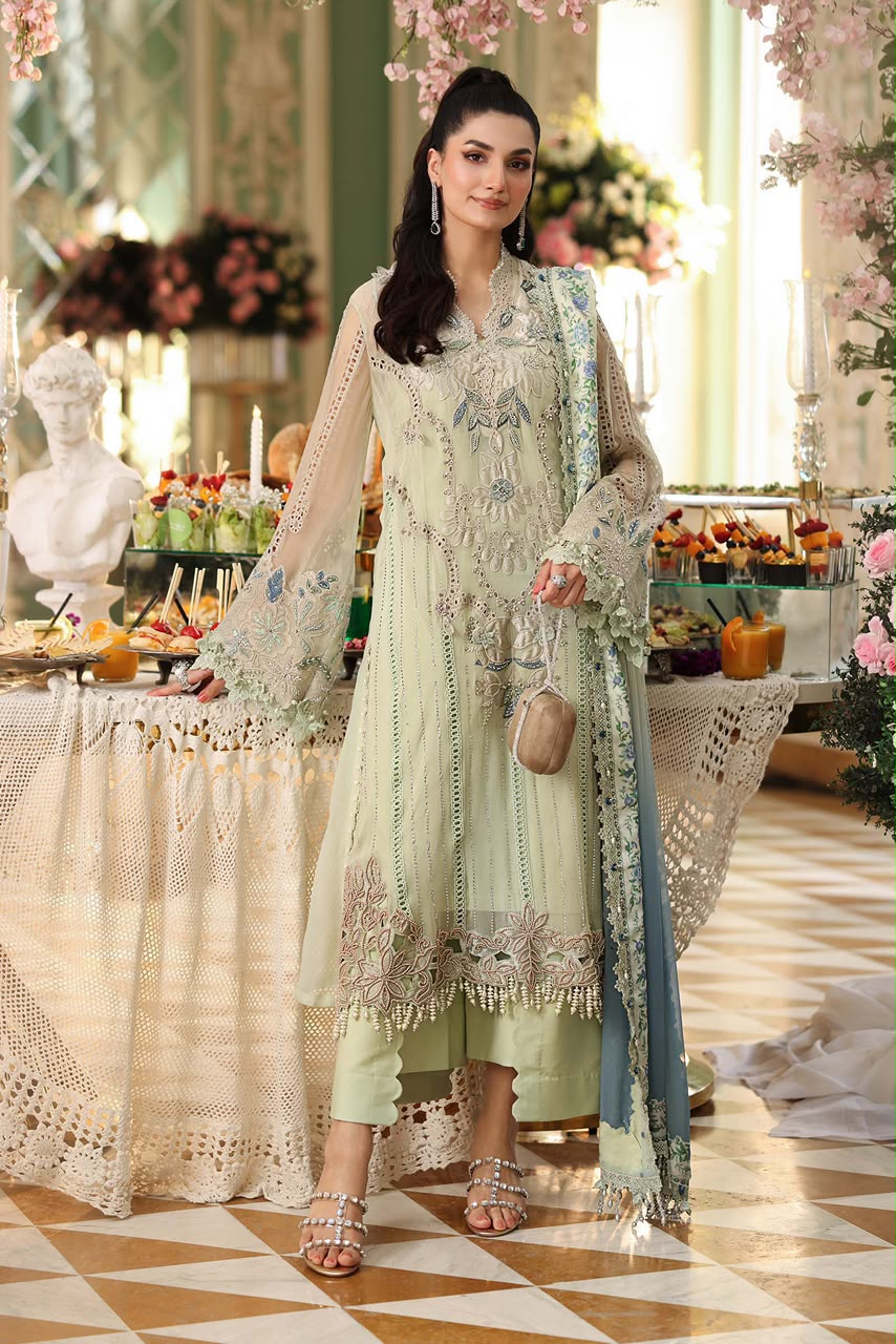 Maria.B Chiffon Embroidered Unstitched 3PC SK-2422