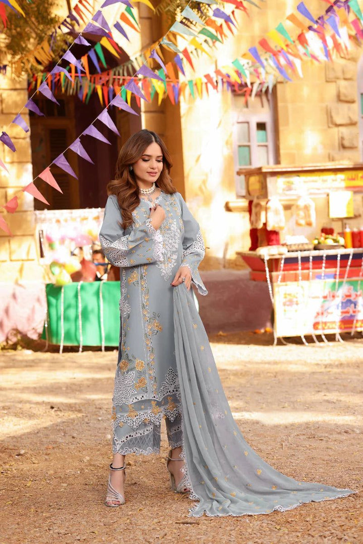 Aneela’s Dhanak Embroidered Unstitched 3PC FF-2588