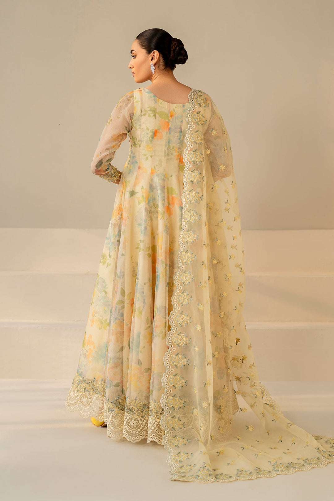 Barooque Chiffon Embroidered Unstitched 3PC LU-1223