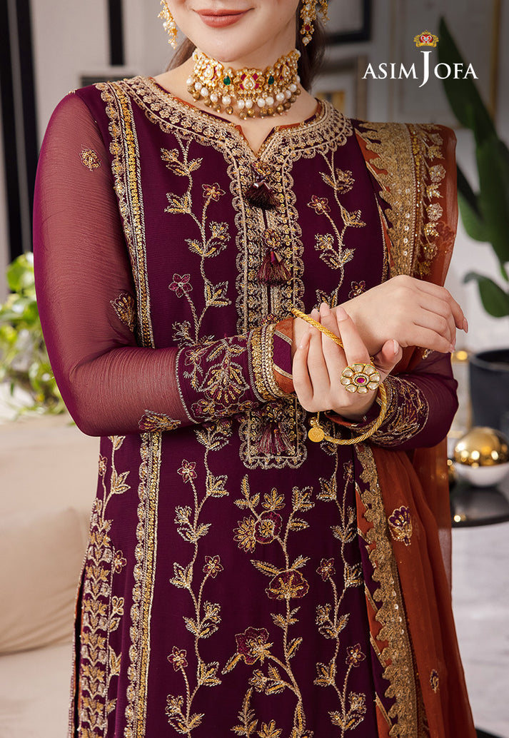 Asim Jofa Rang E Noor Summer Chiffon Embroidered Unstitched 3PC SK-1126