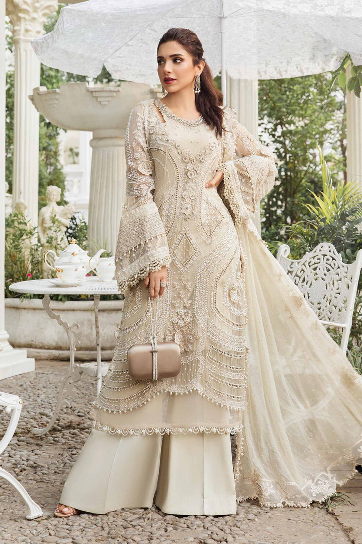 Maria B Chiffon Embroidered Unstitched 3PC SK-2411 (Premium Edition)