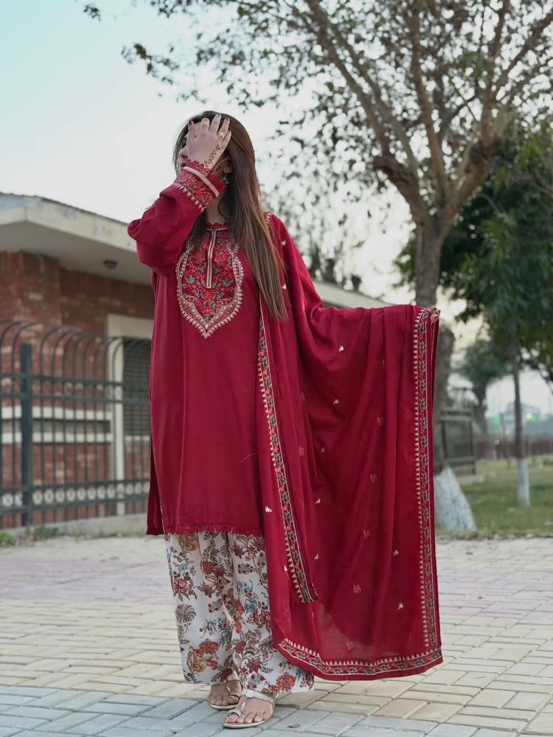 Aneelas Dhanak Embroidered Unstitched 3PC NF-2440