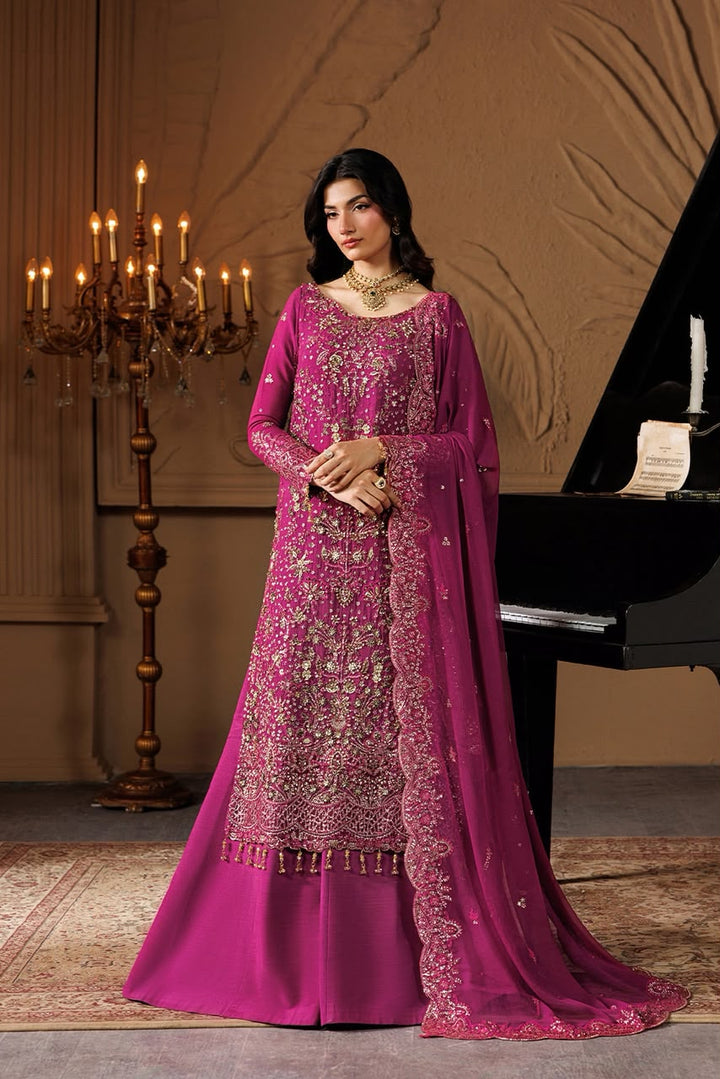 Emaan Adeel Chiffon Embroidered Unstitched 3PC SK-2446