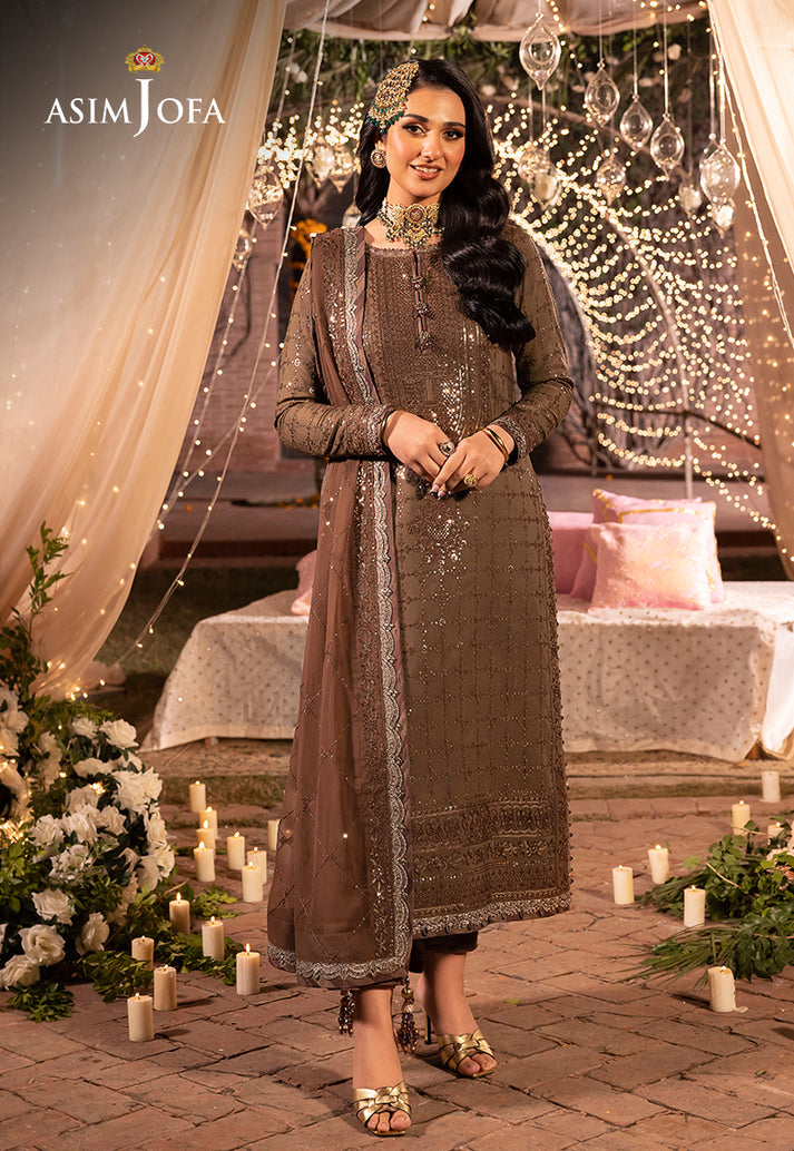Asim Jofa Chiffon Embroidered Unstitched 3PC SK-2412