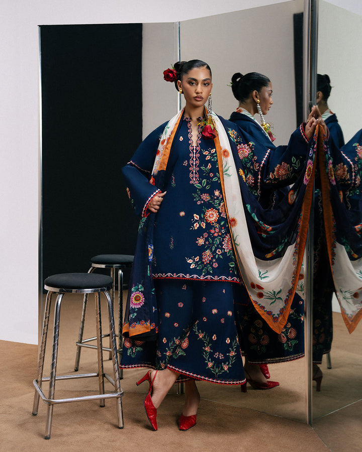 Hussain Rehar Dhanak Embroidered Unstitched 3PC FF-2604