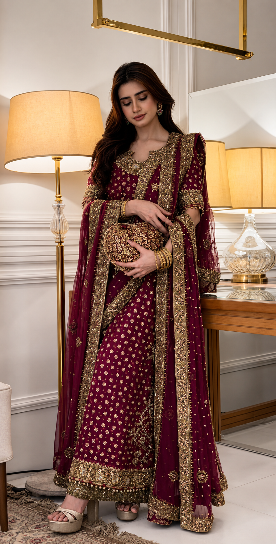 Haris Shakeel Chiffon Embroidered Unstitched 3PC SK-2406
