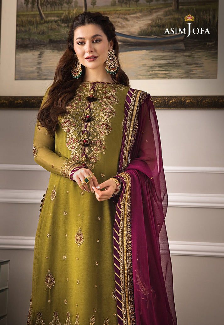 Asim Jofa Chiffon Embroidered Unstitched 3PC SK-2413
