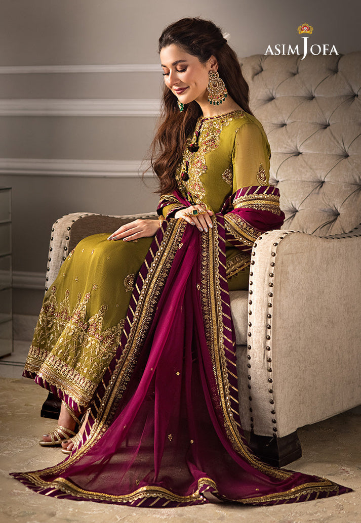 Asim Jofa Chiffon Embroidered Unstitched 3PC SK-2413